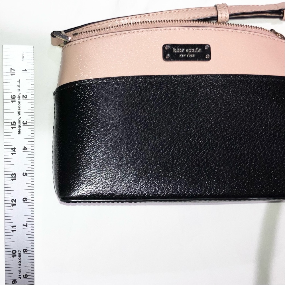 Kate Spade Leather Black & Pink Crossbody Bag Pebbled Adjustable Strap NWOT - Picture 14 of 16